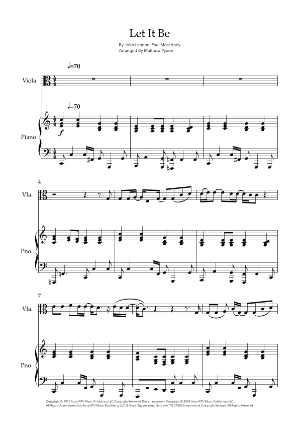 Let It Be (arr. Matthew pyeon)
