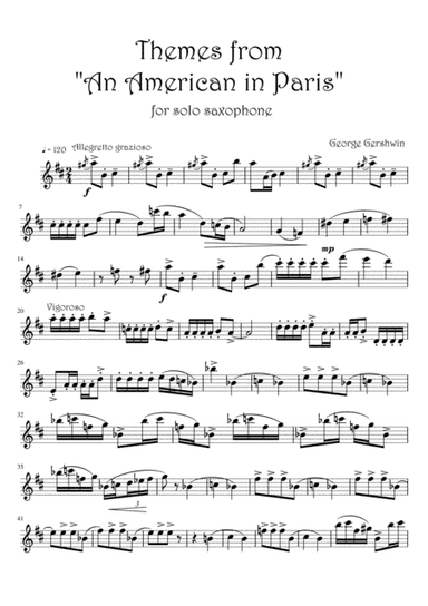 An American in Paris Sax (arr. Glenn Martin)