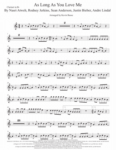 As Long As You Love Me (arr. Kevin Busse)