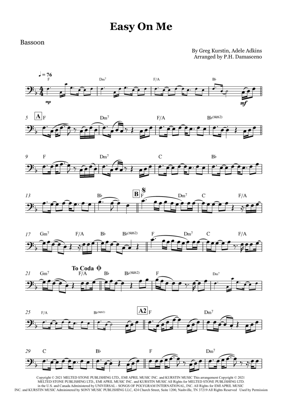 Easy On Me (arr. P.H. Damasceno)