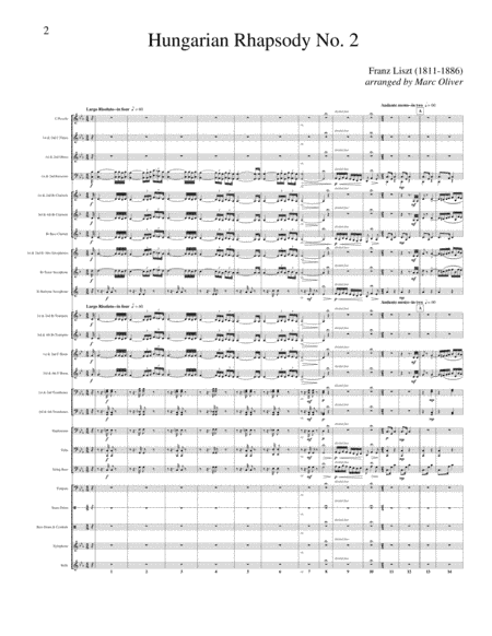 Hungarian Rhapsody No. 2 Transcribed for Concert Band (arr. Marc Oliver)