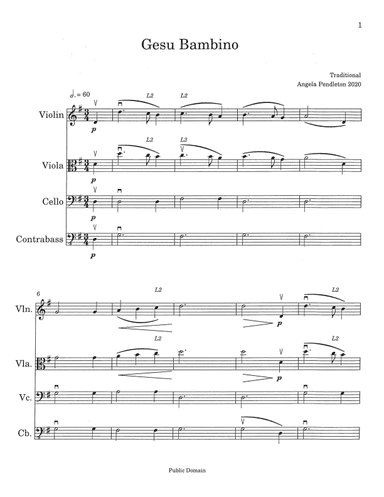Gesu Bambino (arr. Angela R Pendleton)