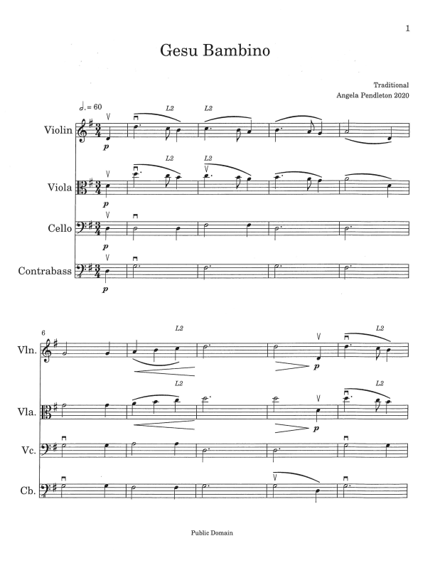 Gesu Bambino (arr. Angela R Pendleton)