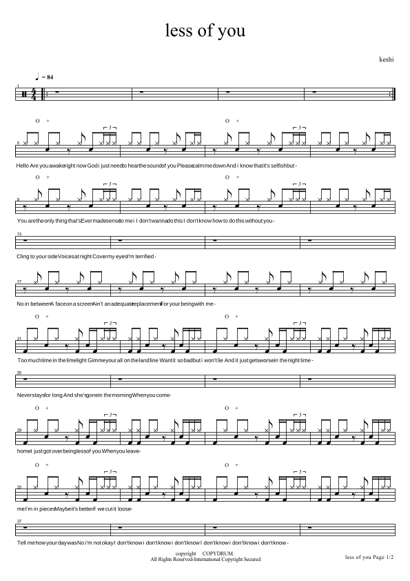 Less Of You (arr. COPYDRUM)