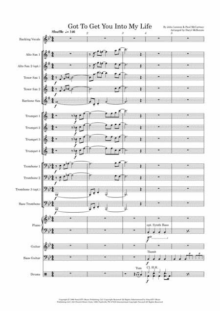 Got To Get You Into My Life (arr. Daryl McKenzie)