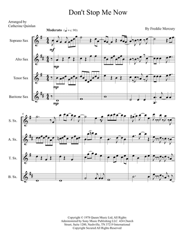 Don't Stop Me Now (arr. Catherine Quinlan)