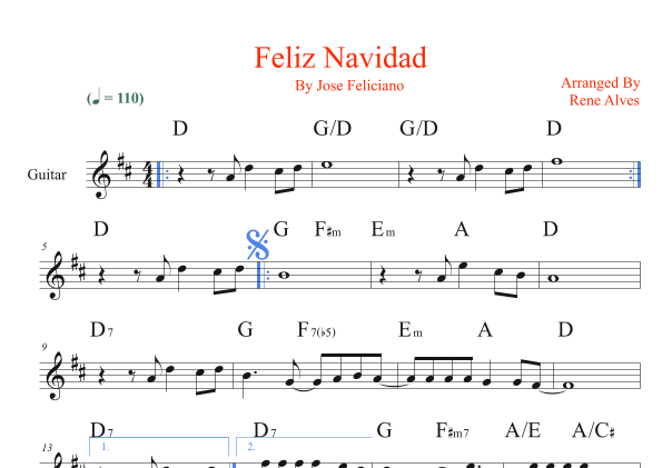 Feliz Navidad (arr. Rene Alves)