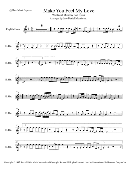 Make You Feel My Love (arr. Jose Daniel Morales A.)