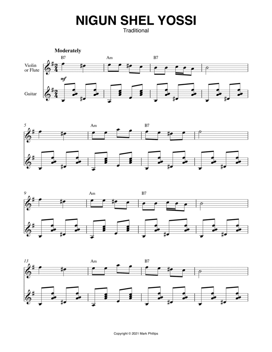 Nigun Shel Yossi (arr. Mark Phillips)