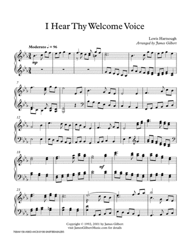 I Hear Thy Welcome Voice (PN) (arr. James Gilbert)