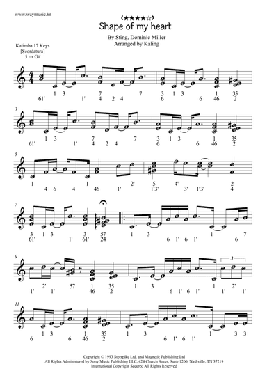 Shape Of My Heart (arr. Kaling)