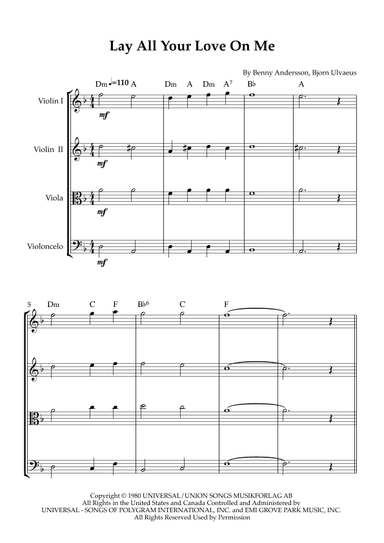 Lay All Your Love On Me (arr. Karen Gueiros)