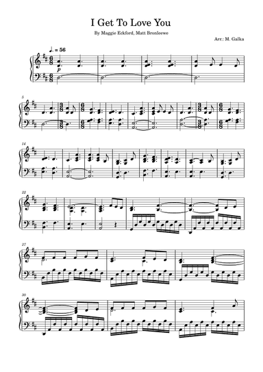I Get To Love You (arr. Magdalena Galka)