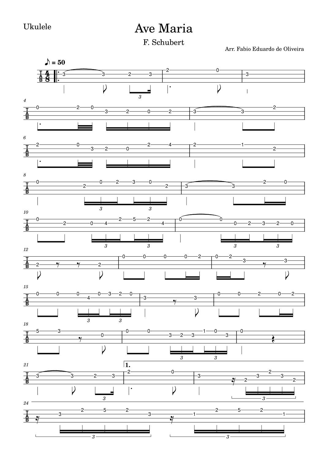 Ave Maria (Schubert) (arr. Fabio Eduardo de Oliveira)
