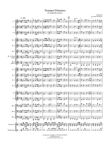 Trumpet Voluntary - Adaptable Quintet (arr. John McAllister)