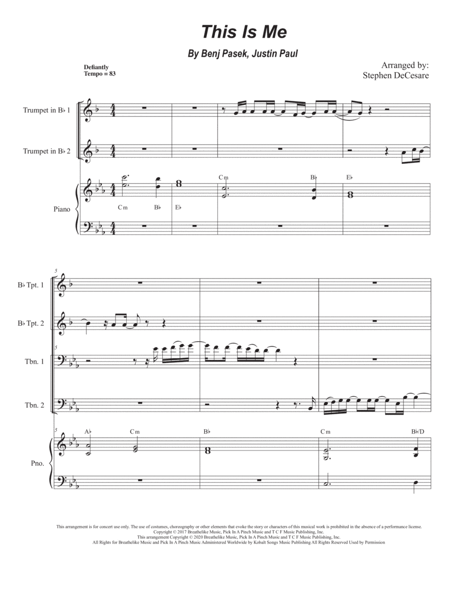 This Is Me (arr. Stephen DeCesare)
