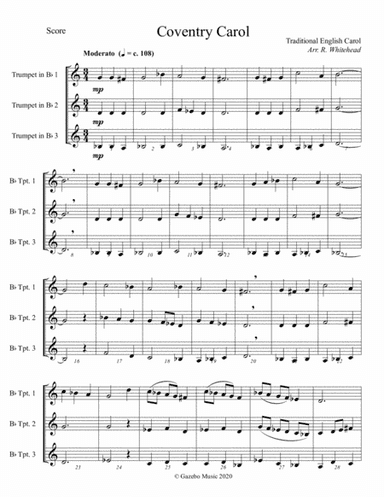 Coventry Carol (arr. Robert Whitehead)