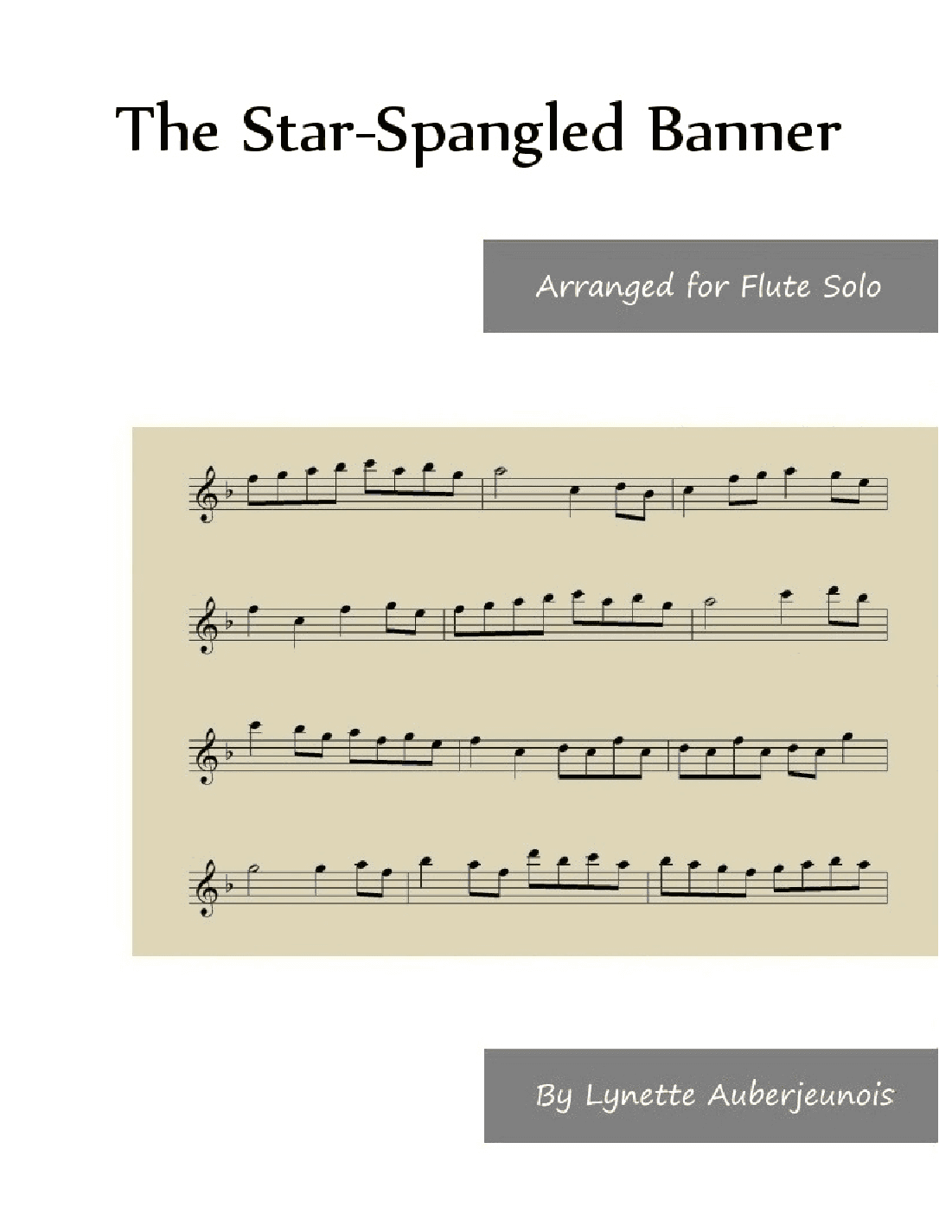 The Star-Spangled Banner - Flute Solo (arr. Lynette Auberjeunois)