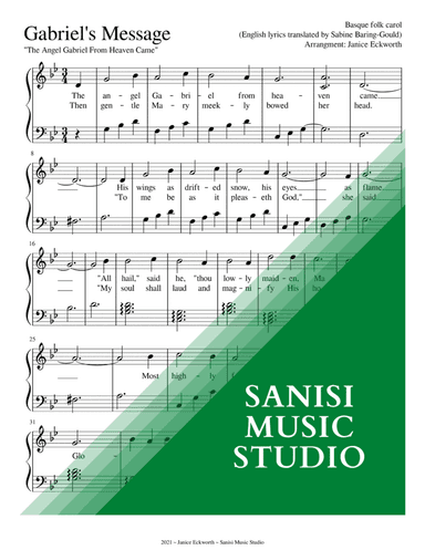 Gabriel's Message (for Harp) (arr. Janice Eckworth)