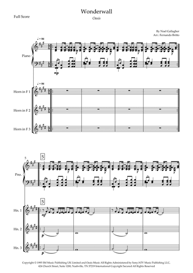 Wonderwall (arr. Fernando Britto)
