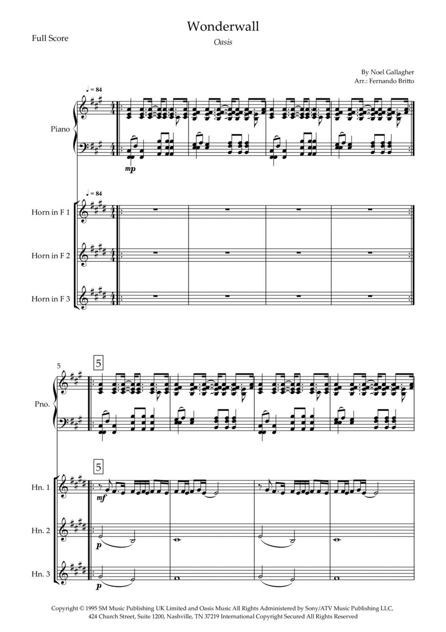 Wonderwall (arr. Fernando Britto)
