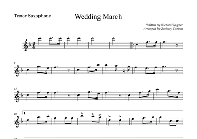 Wedding March (arr. Zachary Corbett)