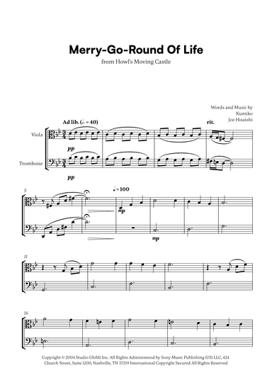 Merry-go-round Of Life (arr. Cadenza Editions)