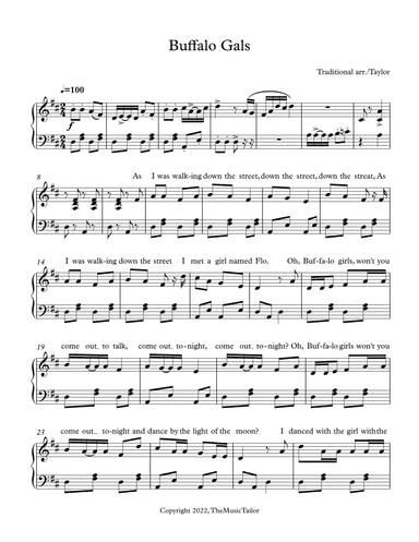 Buffalo Gals (arr. Paul Taylor)