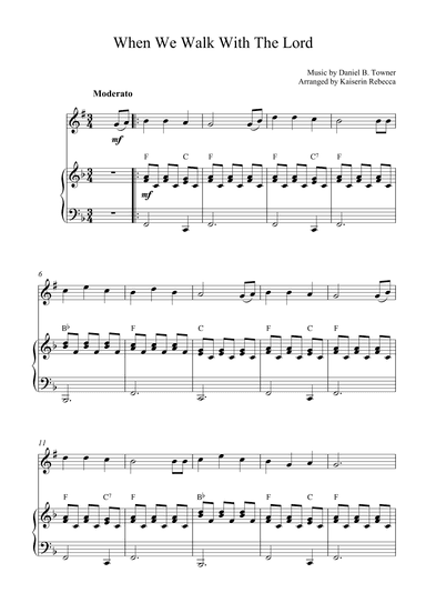 When We Walk With The Lord (arr. Kaiserin Rebecca)