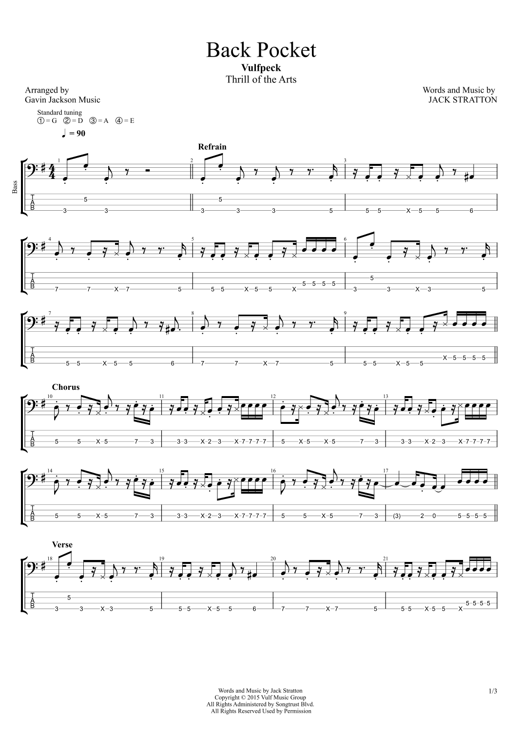 Back Pocket (arr. Gavin Jackson Music)