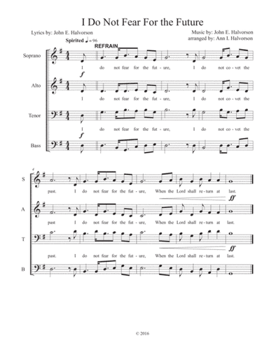 I Do Not Fear For The Future