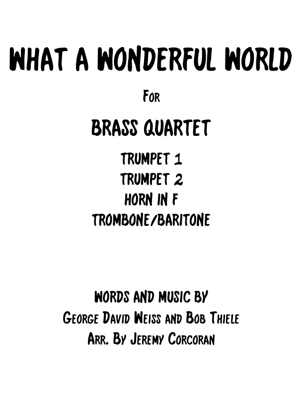What A Wonderful World (arr. Jeremy Corcoran)