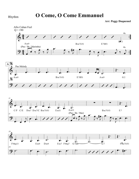 O Come, O Come Emmanuel (arr. Peggy Duquesnel)