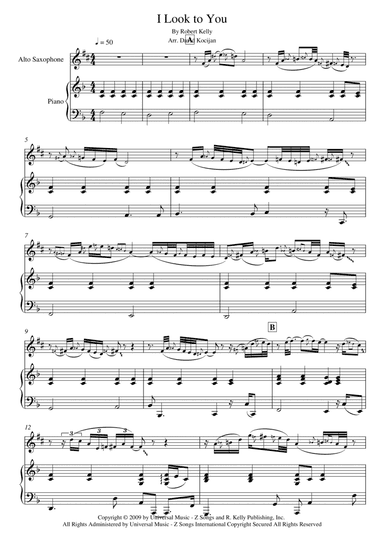 I Look To You (arr. David Kocijan)
