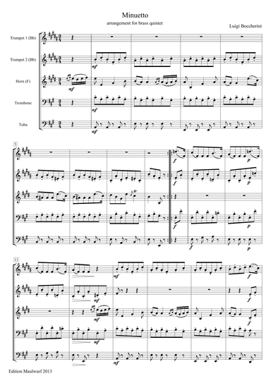Boccherini Minuet (arr. Edition Maulwurf)