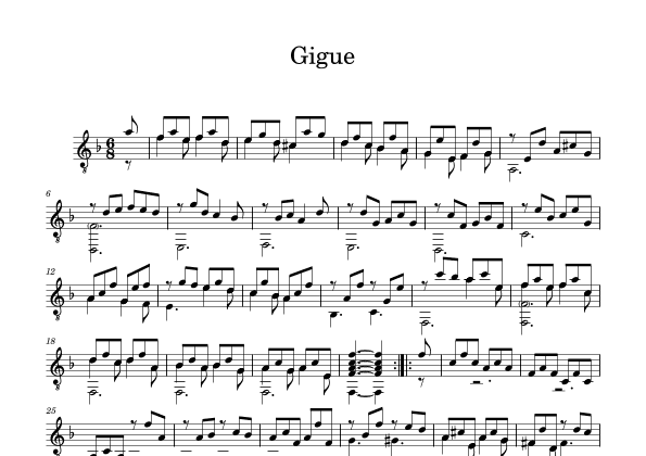 Suite 5 Gigue (arr. Benjamin Grace)
