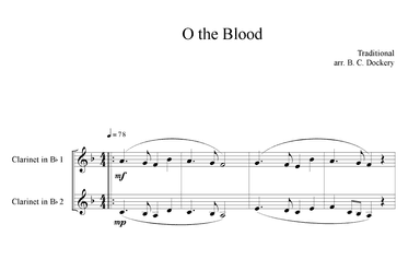 O The Blood (Clarinet Duet) (arr. B. C. Dockery)