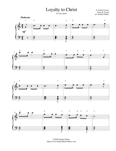 Loyalty to Christ - for easy piano (arr. Samuel Stokes)