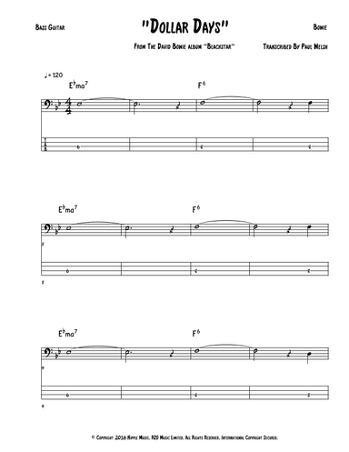 Dollar Days (arr. Accubass)