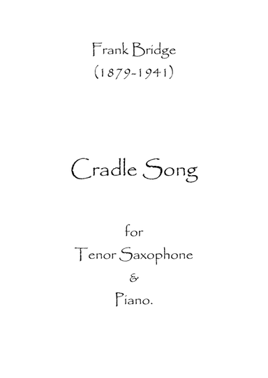 Cradle Song (arr. Spence Bundy)