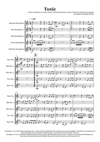 Toxic (arr. Kayleigh Huelin)