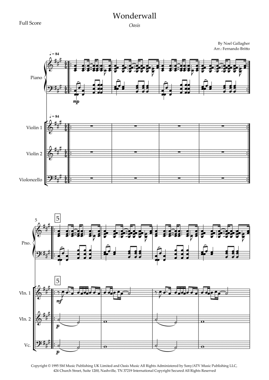 Wonderwall (arr. Fernando Britto)