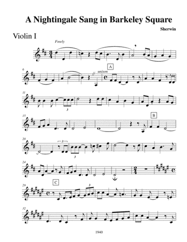 A Nightingale Sang In Berkeley Square (arr. Toby Loftus)