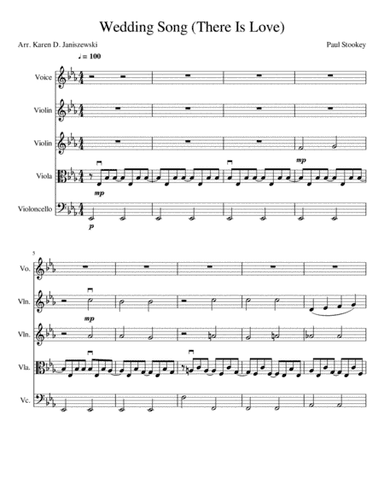 Wedding Song (There Is Love) (arr. Karen D. Janiszewski)