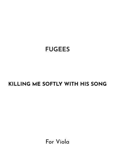 Killing Me Softly With His Song (arr. Jireh J.)