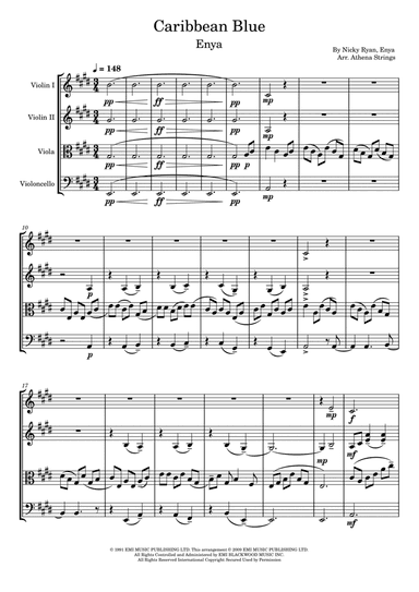 Caribbean Blue (arr. Athena Strings)