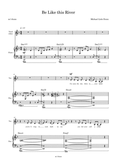 Be Like This River - Piano and Alto Voice