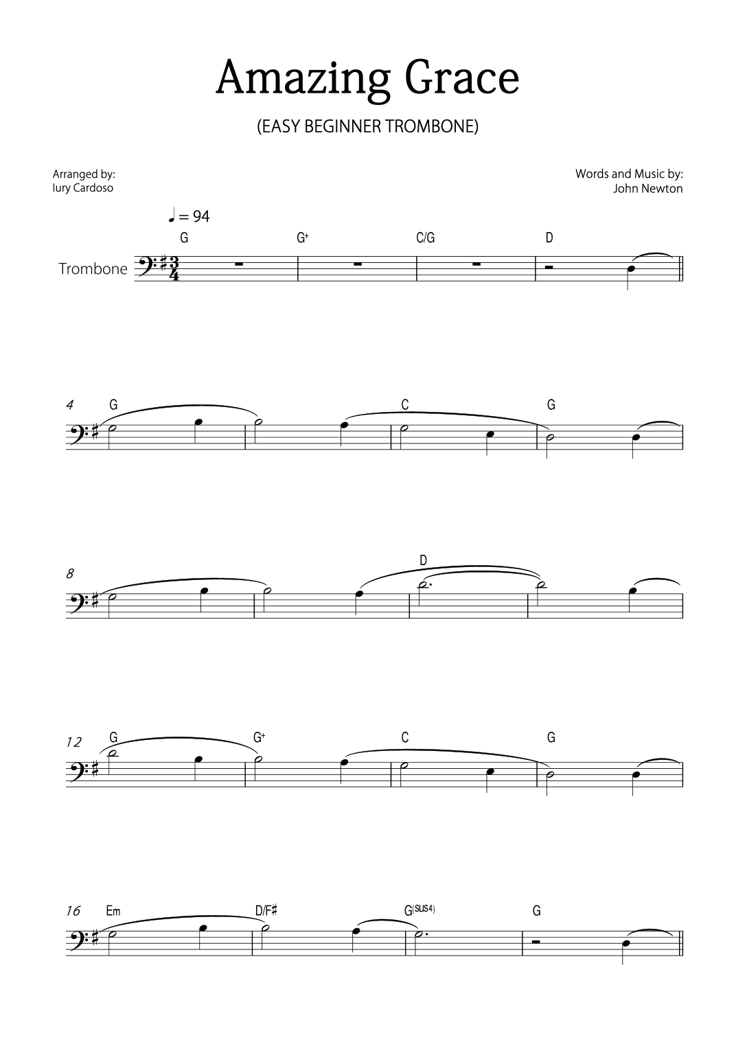 Amazing Grace (arr. Iury Cardoso)