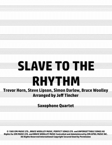 Slave To The Rhythm (arr. Jeff Tincher)