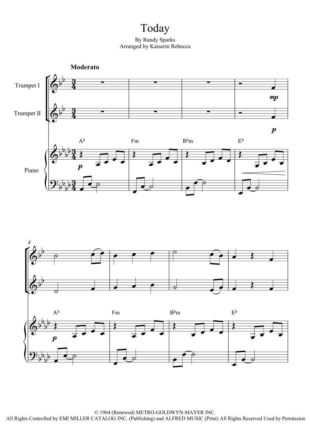 Today (arr. Kaiserin Rebecca)